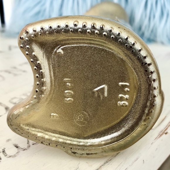 Happy Cat, Metallic Gold, 2007, Empty, Collector, Glass, Wine Bottle, 13" Tall - Picture 8 of 15